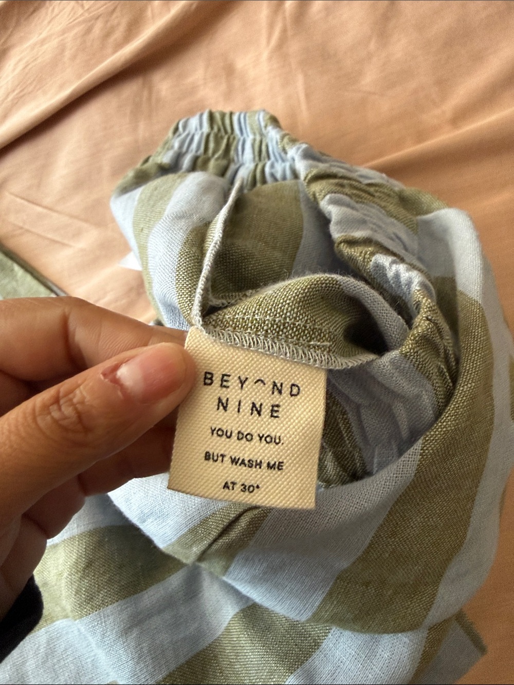 Beyond Nine Linen Mabel Trousers - meadow stripes *limited edition - Picture 8 of 9